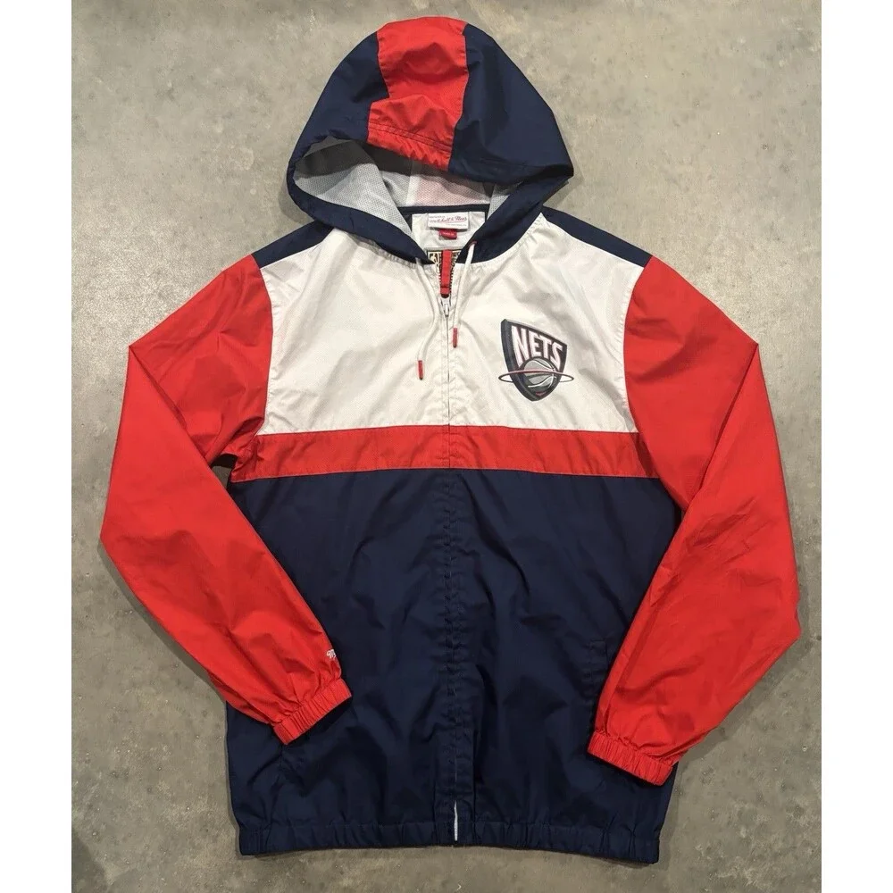 Mitchell & Ness Brooklyn Nets Hardwood Classics Full-Zip Jacket Mens Medium